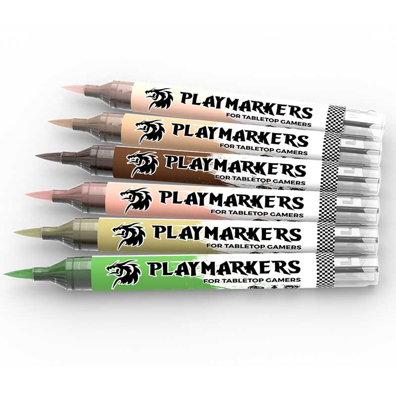 AK Interactive Playmarkers Set - Skin & Flesh Tones (6 Markers) AK-M107