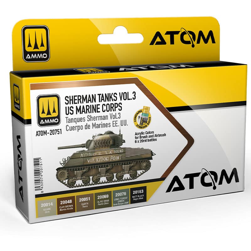 ATOM Sherman Tanks Vol 3 WWII US Marine Corps Set Ammo ATOM-20751