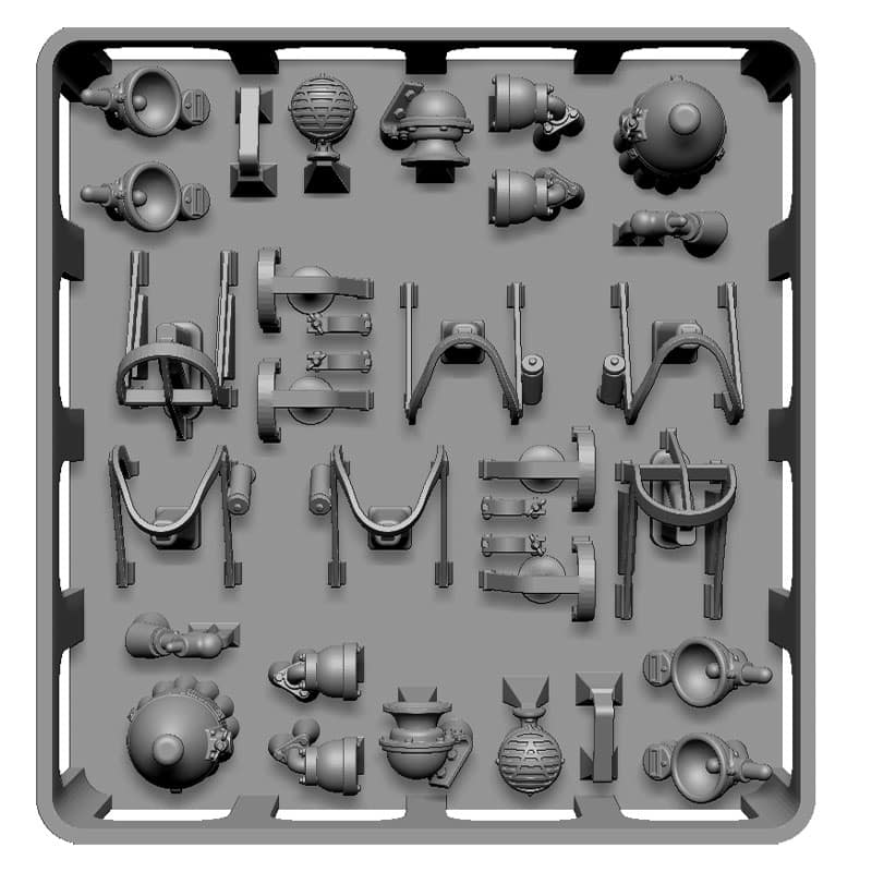 1/35 Sherman Lamps & Sirens Set BSK Model BSKC35011