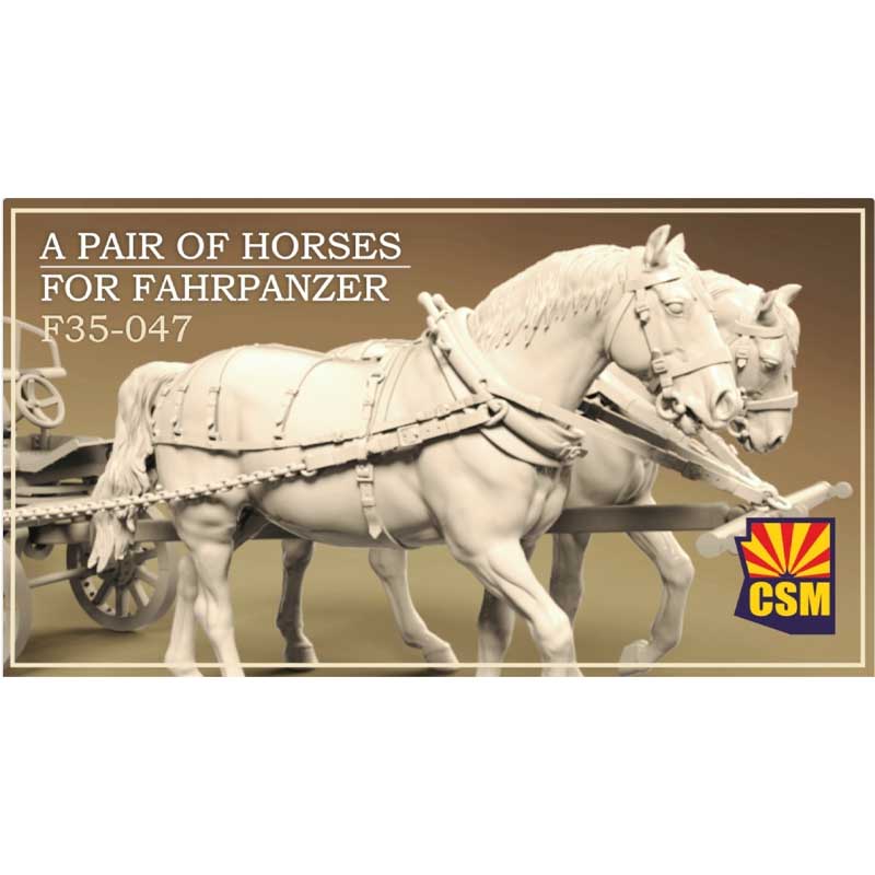Copper State Models A Pair Of Horses For Fahrpanzer (1/35) F35-047