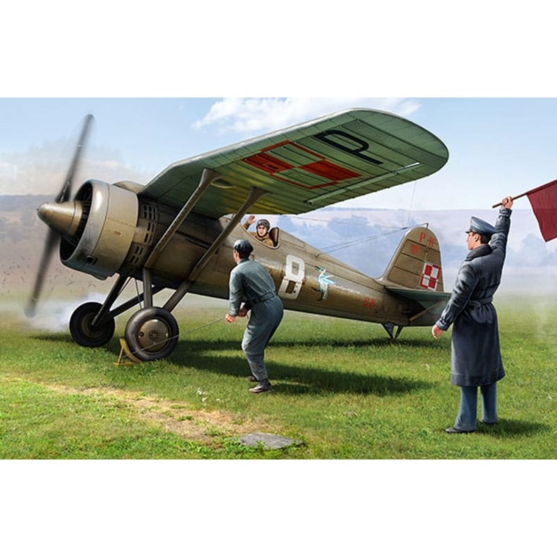 IBG Models PZL P.11c Polish Fighter with Pilot and Ground Crew Figures (1/32) 32005