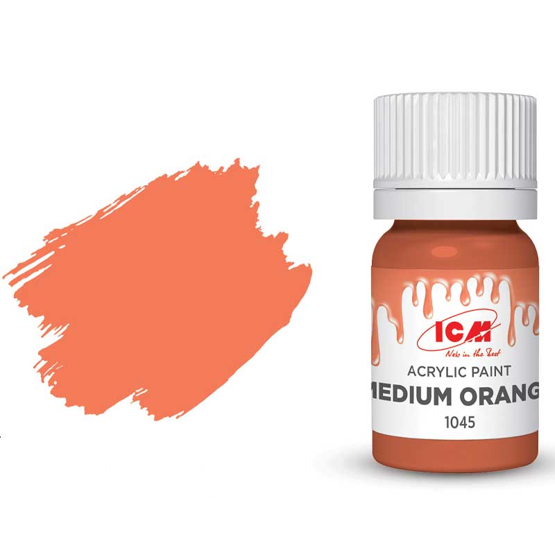 ICM Acrylic Paint - Medium Orange (12ml) 1045