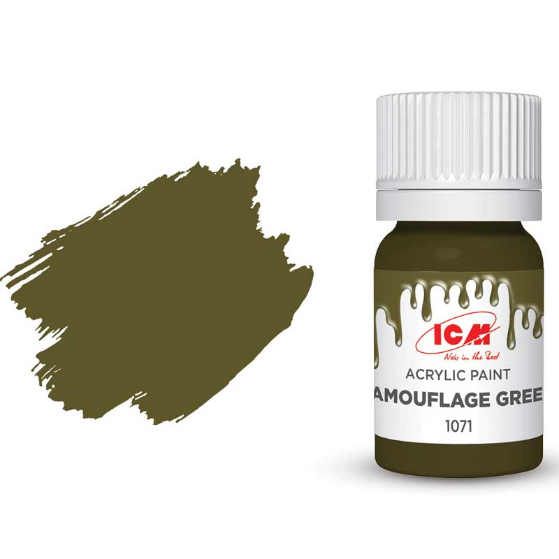 ICM Acrylic Paint - Camouflage Green (12ml) 1071