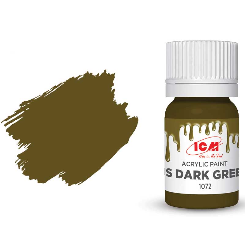 ICM Acrylic Paint - US Dark Green (12ml) 1072