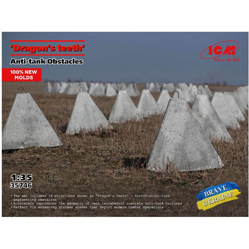 1/35 'Dragon's Teeth' Аnti-Tank Obstacles ICM 35746