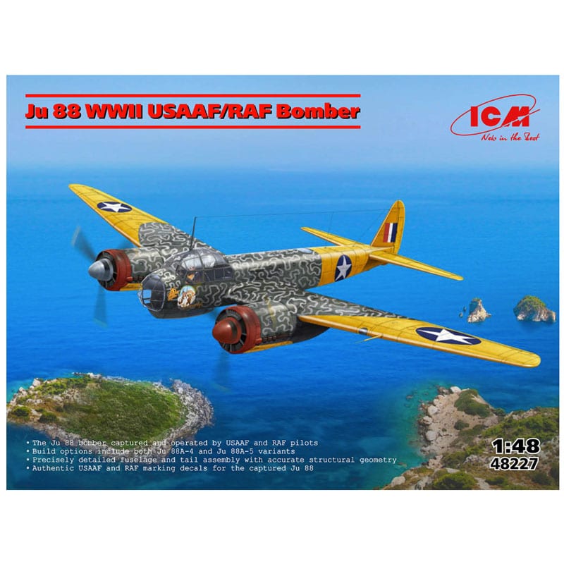 1/48 Ju 88 WWII USAAF/RAF Bomber ICM 48227
