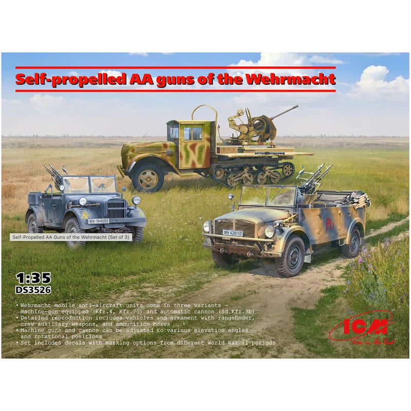 1/35 Self-Propelled AA Guns of the Wehrmacht (Set of 3) ICM DS3526