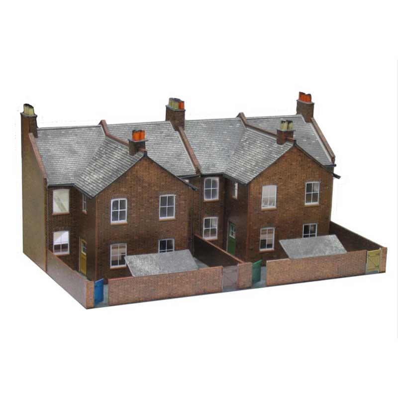 1/72 (HO/OO) Terrace Backs (Red Brick) Superquick SQC5