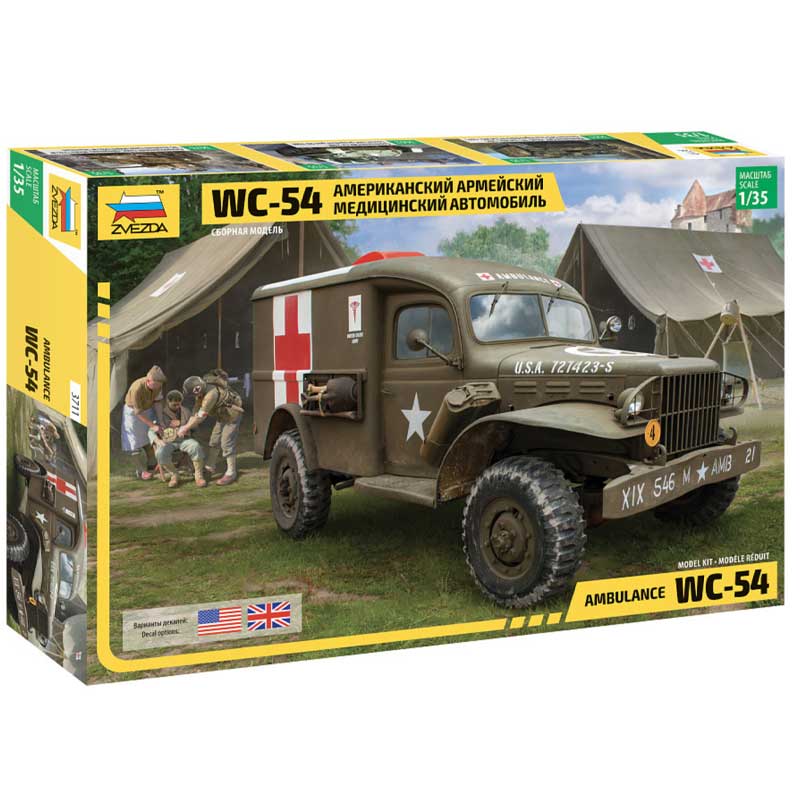 Zvezda Dodge WC-54 WWII Ambulance Truck (1/35) 3711