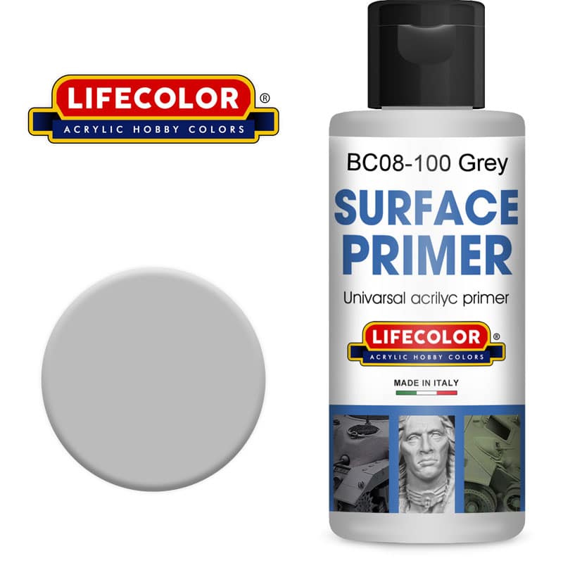 LifeColor Acrylic Grey Primer (100ml) BC08