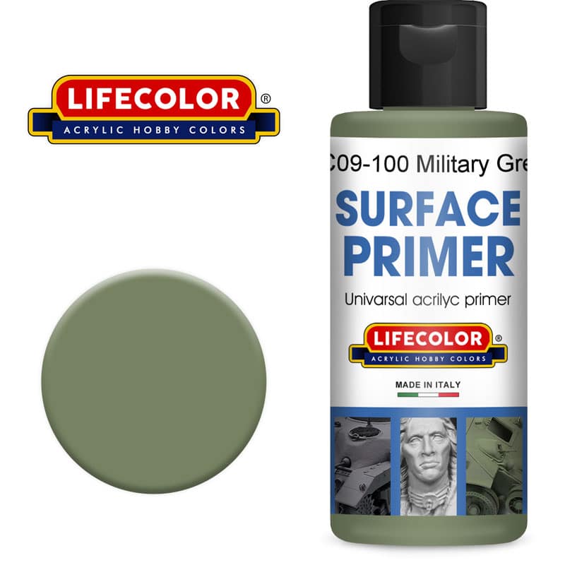 LifeColor Acrylic Military Green Primer (100ml) BC09