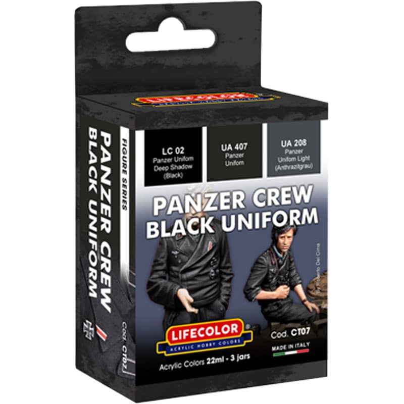 LifeColor Panzer Crew Black Uniform Set CT07