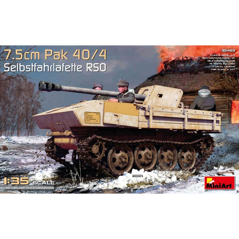 Miniart 7.5cm PaK 40/4 auf gep. Selbstfahrlafette RSO (1/35) 35483