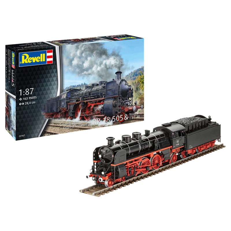 Revell Express Locomotive BR 18 505 with Tender 2'3' T38 (1/87) 02167