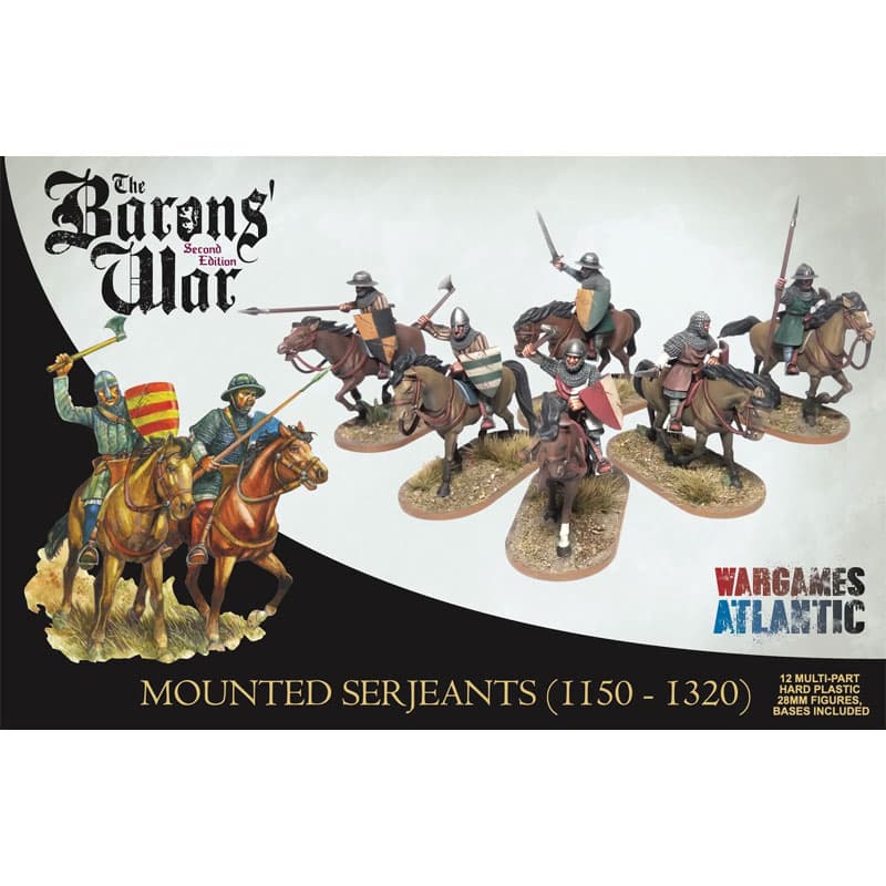 Wargames Atlantic Mounted Serjeants (1150-1320) (28mm) |WAAAC005