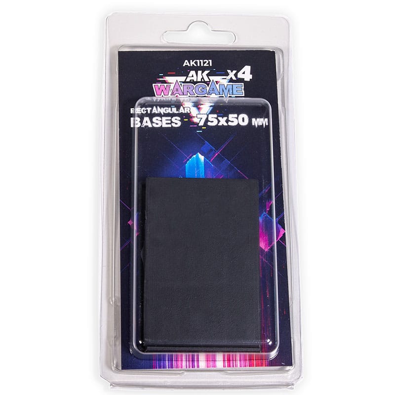 AK Interactive Wargame - Rectangular Bases (4x75X50mm) AK1121
