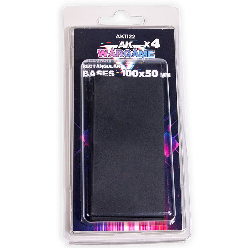 AK Interactive Wargame - Rectangular Bases (4x100X50mm) AK1122