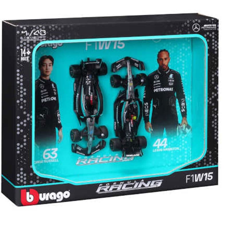 Bburago Mercedes-AMG F1 W15 2024 Twin Pack (1/43) BBU38115