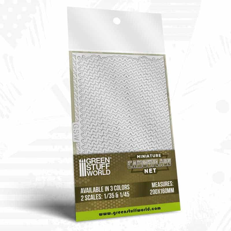Green Stuff World - Miniature Camouflage Net White (1/35)