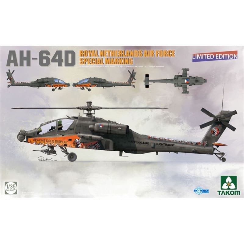 Takom Royal Netherlands AH-64D Apache Longbow Helicopter (1/35) 02609
