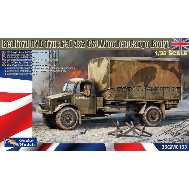 Gecko Models Bedford OYD Truck 3t 4x2 GS (Wooden Cargo Body) (1/35) 35GM0153