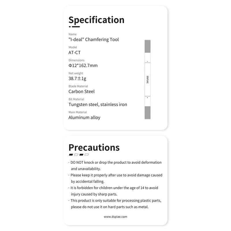 DSPIAE Plastic Chamfering Tool AT-CT