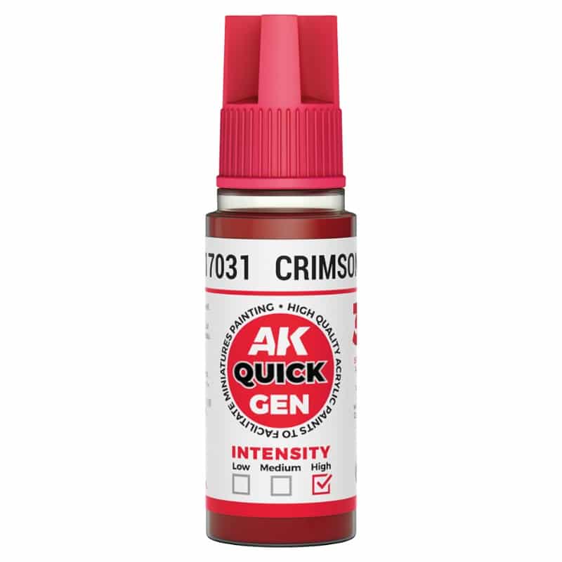 AK Interactive Quick Gen Paint - Crimson Red (18ml) AK17031