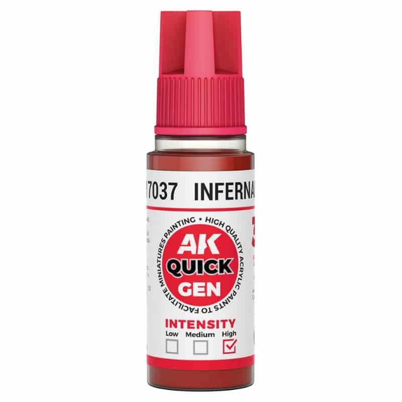 AK Interactive Quick Gen Paint - Infernal Red (18ml) AK17037