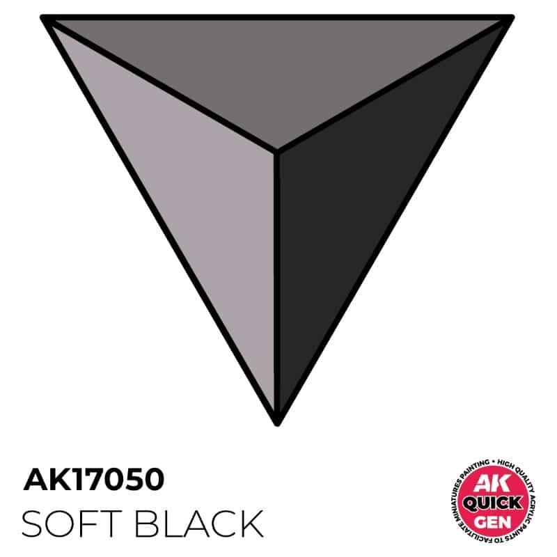 AK Interactive Quick Gen Paint - Soft Black (18ml) AK17050