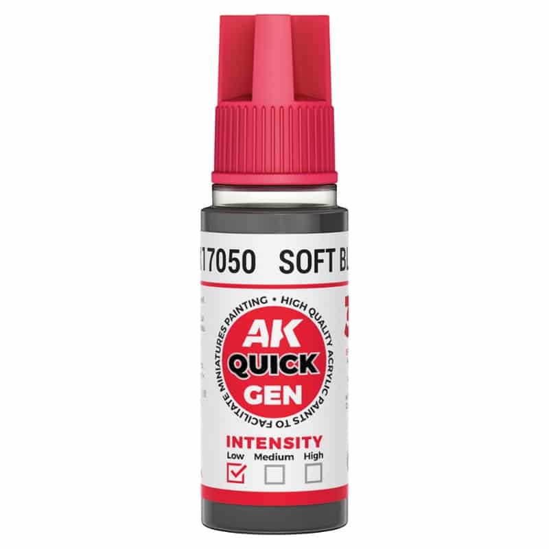 AK Interactive Quick Gen Paint - Soft Black (18ml) AK17050