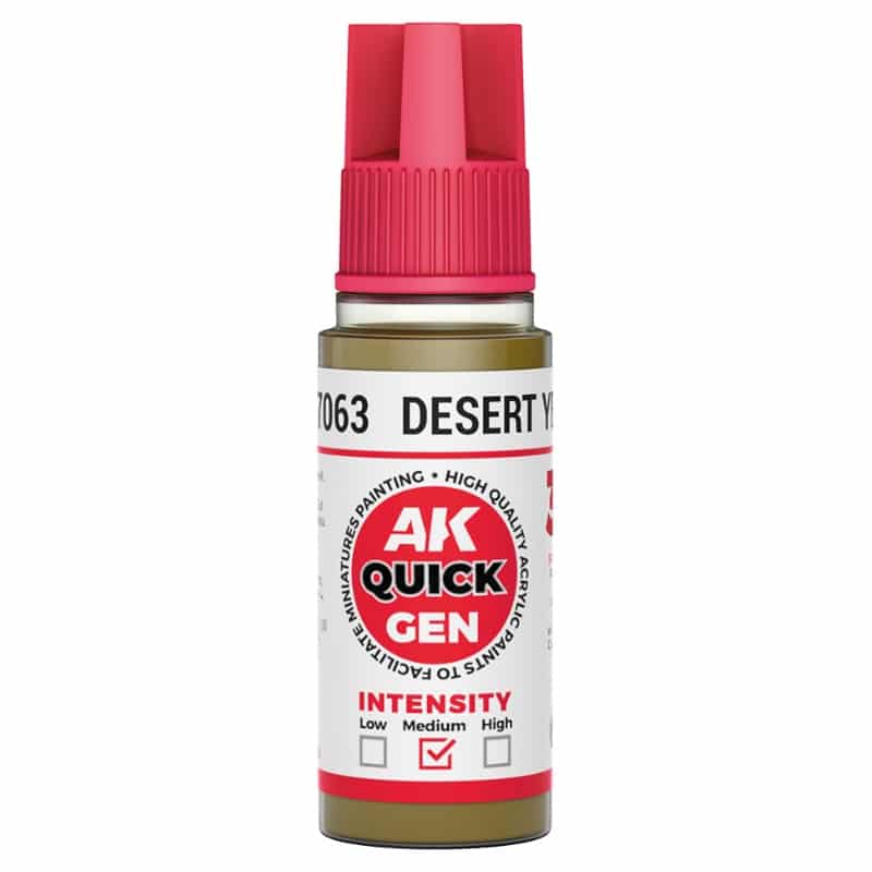 AK Interactive Quick Gen Paint - Desert Yellow (18ml) AK17063