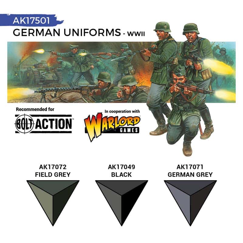 AK Interactive Quick Gen Paint Set - German Uniforms AK17501