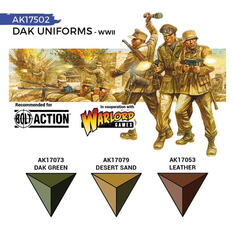 AK Interactive Quick Gen Paint Set - Dak Uniforms AK17502