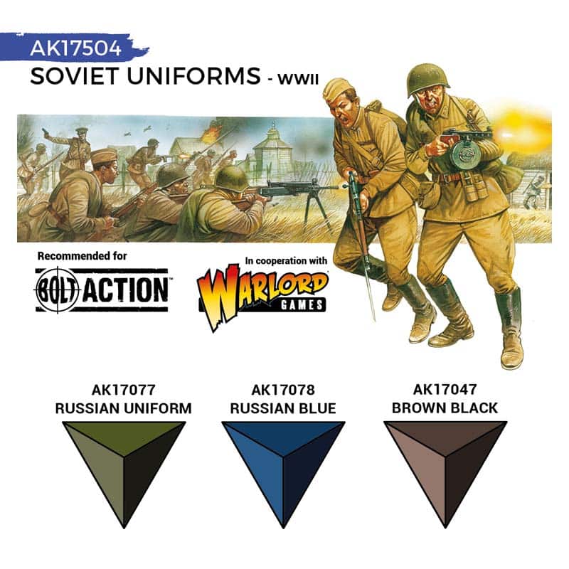 AK Interactive Quick Gen Paint Set - Soviet Uniforms AK17504