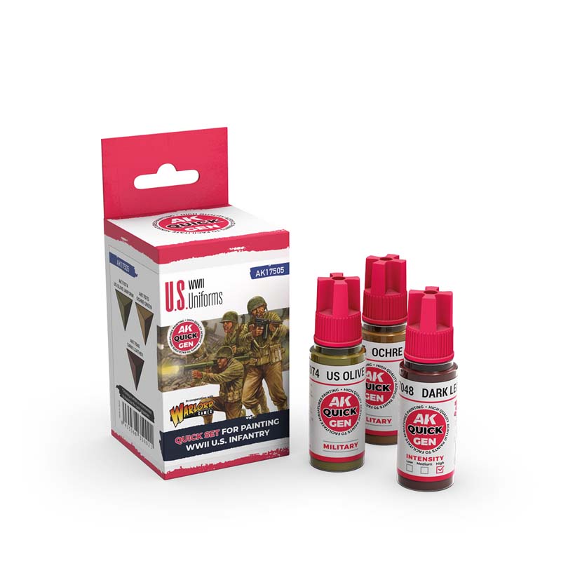 AK Interactive Quick Gen Paint Set - Us Uniforms AK17505