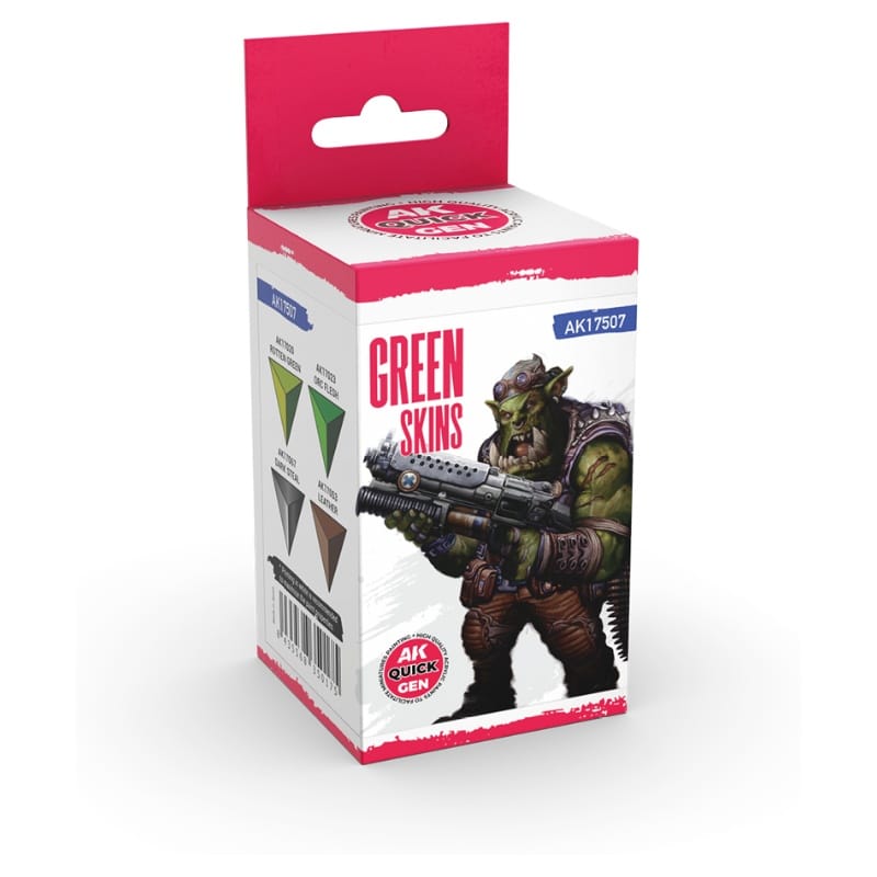 AK Interactive Quick Gen Paint Set - Green Skins AK17507