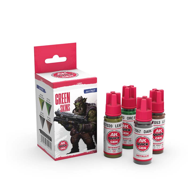 AK Interactive Quick Gen Paint Set - Green Skins AK17507