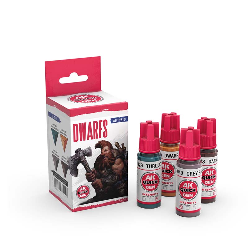 AK Interactive Quick Gen Paint Set - Dwarfs AK17510