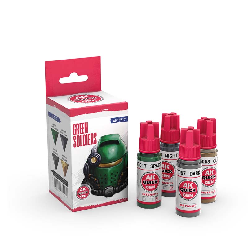 AK Interactive Quick Gen Paint Set - Green Soldiers AK17517