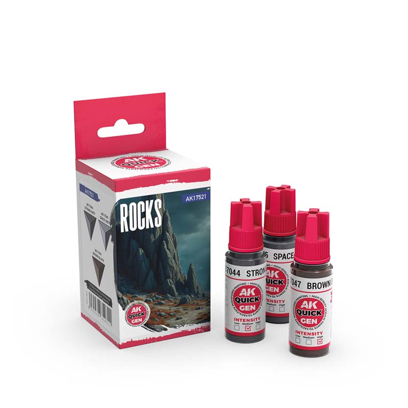 AK Interactive Quick Gen Paint Set - Rocks AK17521