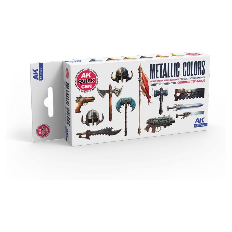 AK Interactive Quick Gen Paint Set - Metallics AK17522