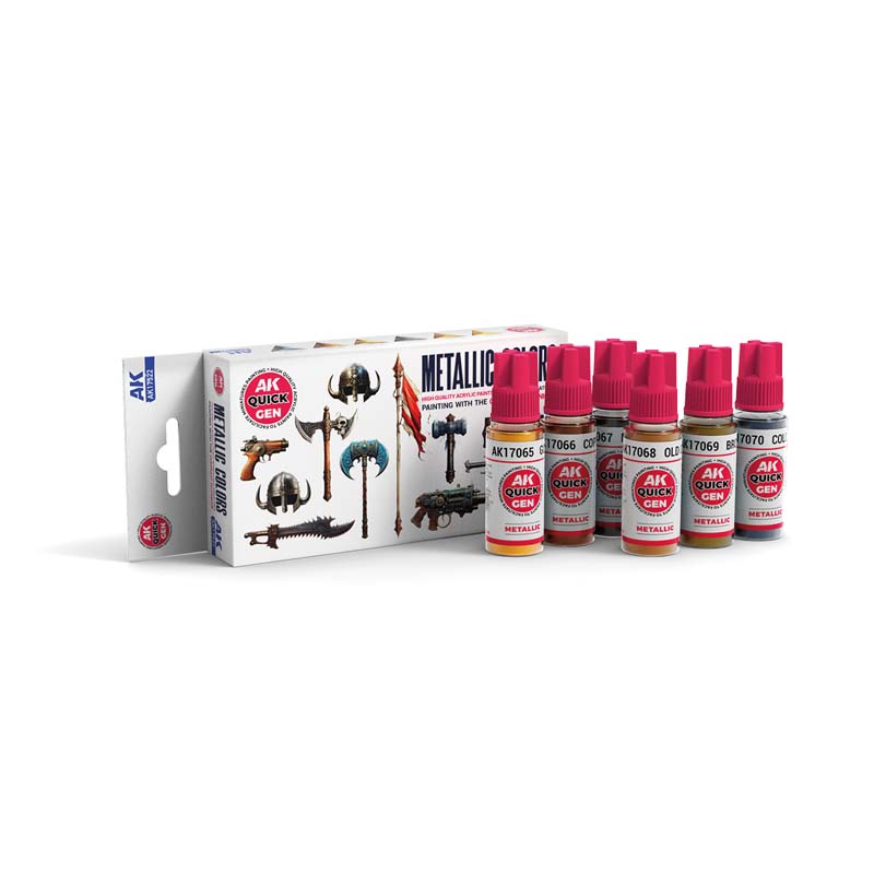 AK Interactive Quick Gen Paint Set - Metallics AK17522