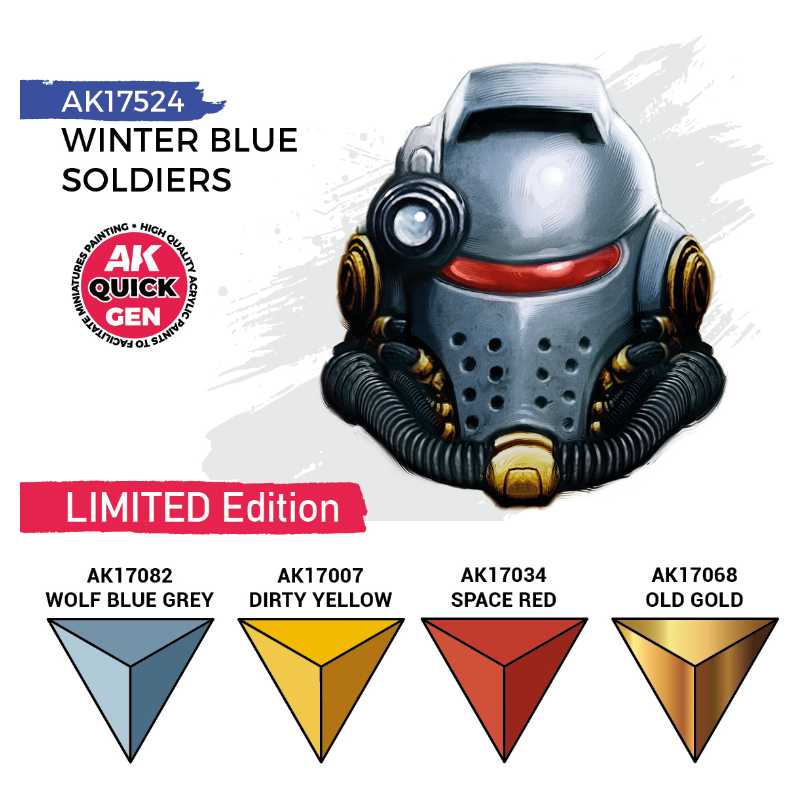 AK Interactive Quick Gen Paint Set - Winter Blue Soldiers AK17524
