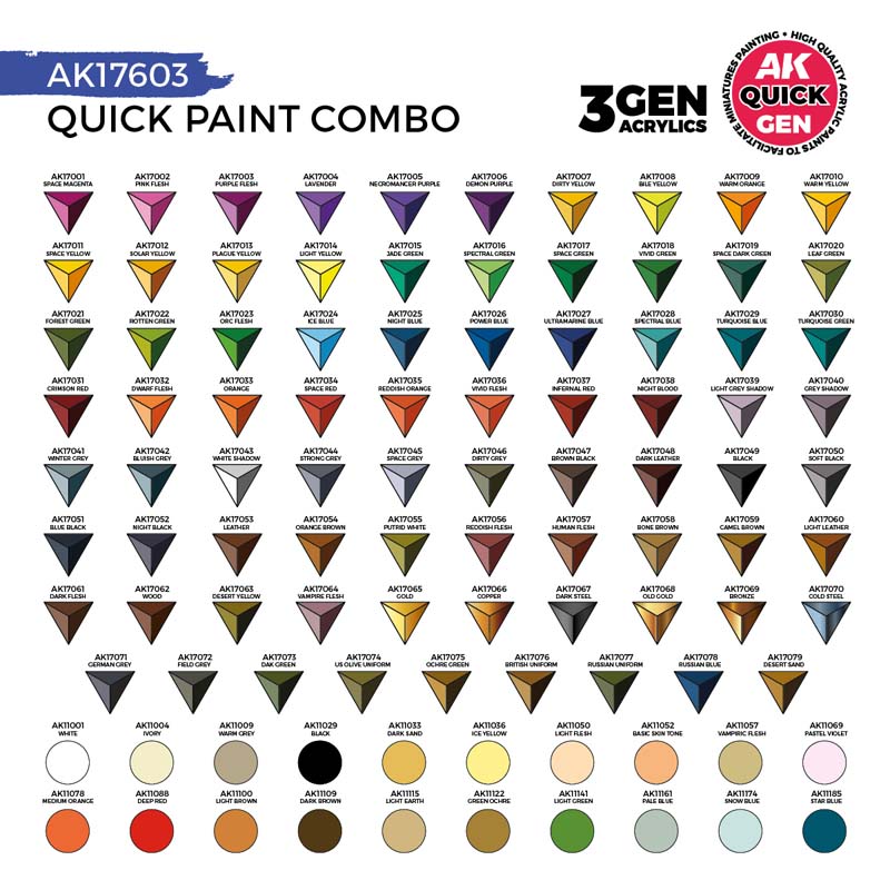 AK Interactive Quick Gen Paint Set - Combo Set 100 Colors AK17603