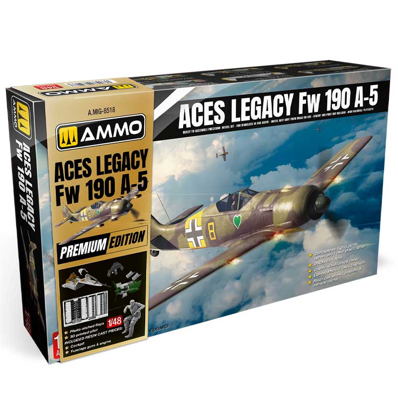 Ammo Aces Legacy Focke Wulf 190 A-5 Premium Edition (1/48) A.MIG-8518