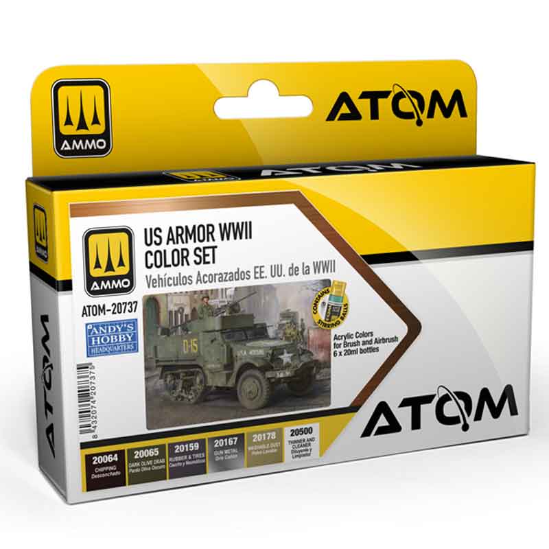 Ammo ATOM U.S. Armor WWII Paint Set ATOM-20737