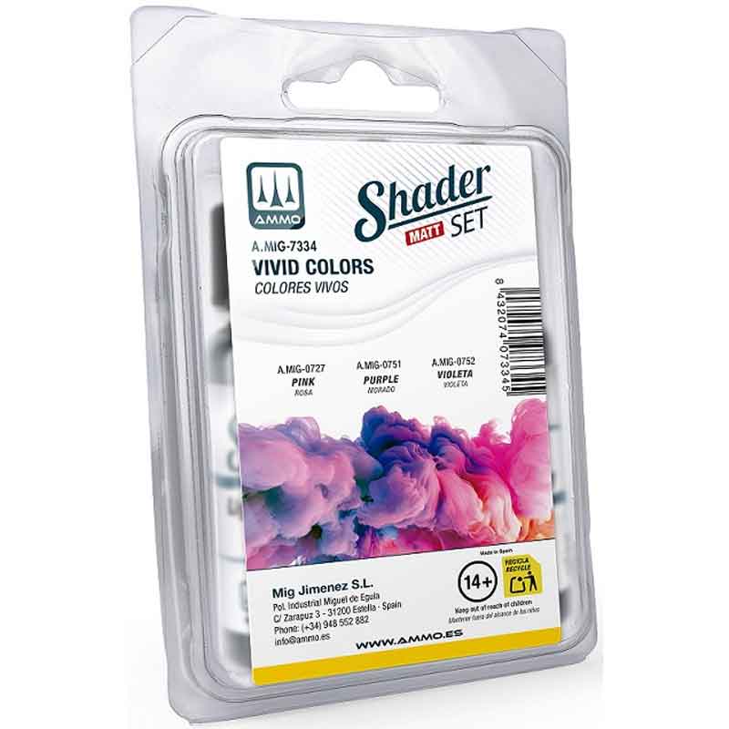 Ammo Matt Shader Set Vivid Colours A.MIG-7334