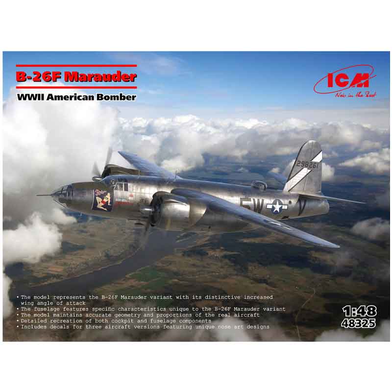 ICM B-26F Marauder, WWII American Bomber (1/48) 48325