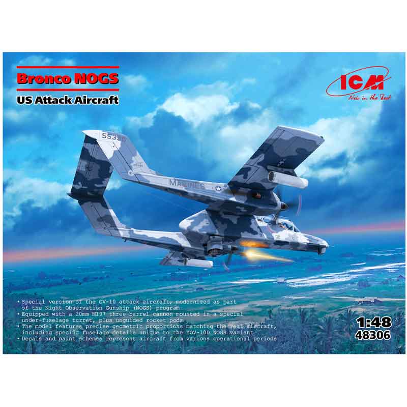 ICM Bronco OV-10 NOGS, U.S. Attack Aircraft (1/48) 48306