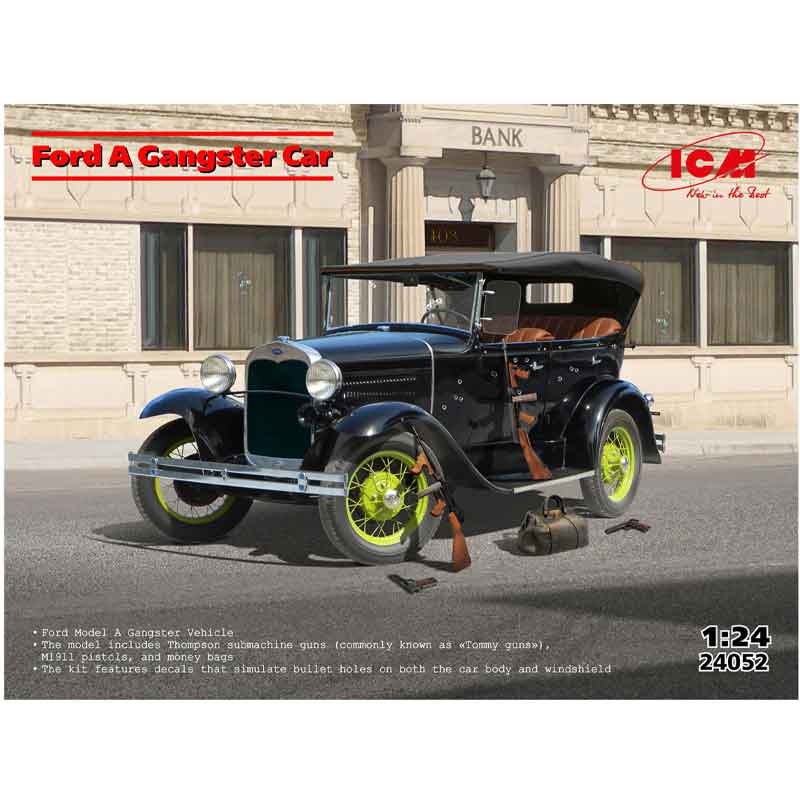 ICM Ford Model A Gangster Car (1/24) 24052